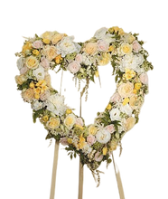 Load image into Gallery viewer, Pink & Yellow Rose Open Heart