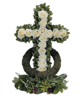 Load image into Gallery viewer, White Rose - Accented Cross
