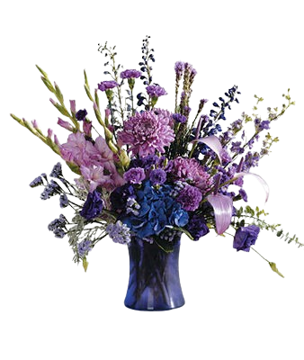 Purple Monochromatic Vase Arrangement