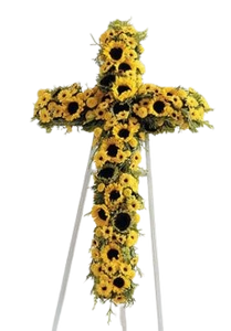 Yellow Sunflower Cross
