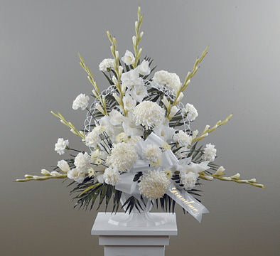 Traditional Funeral Spray with Glads