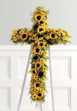 Yellow Sunflower Cross