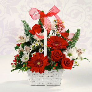 Red And White Delight Basket